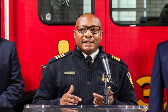 State Fire Marshal and area fire chiefs join the Detroit Fire